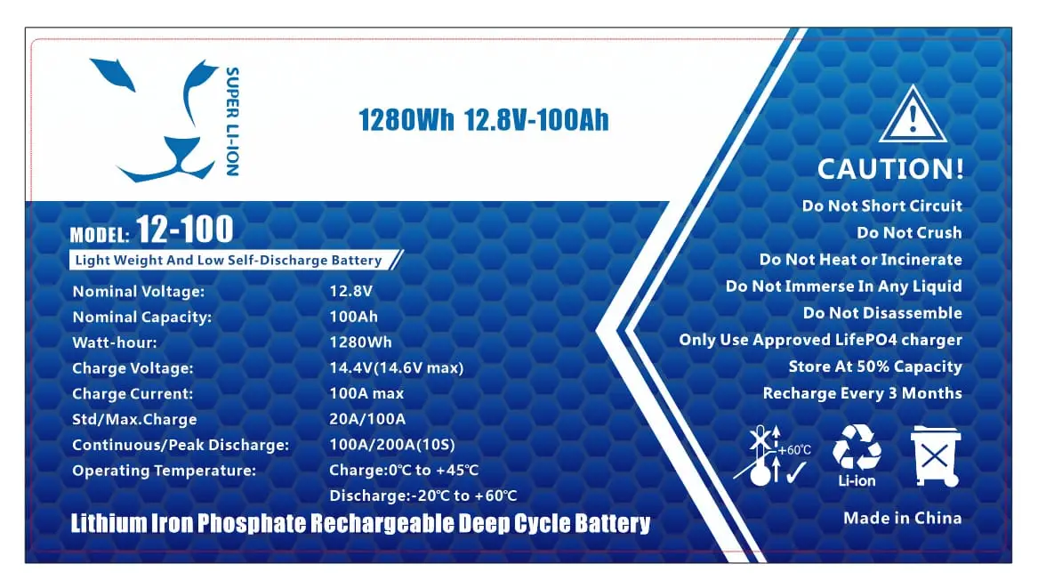 Batterie LifePo 4, 12 V 100 Ah
