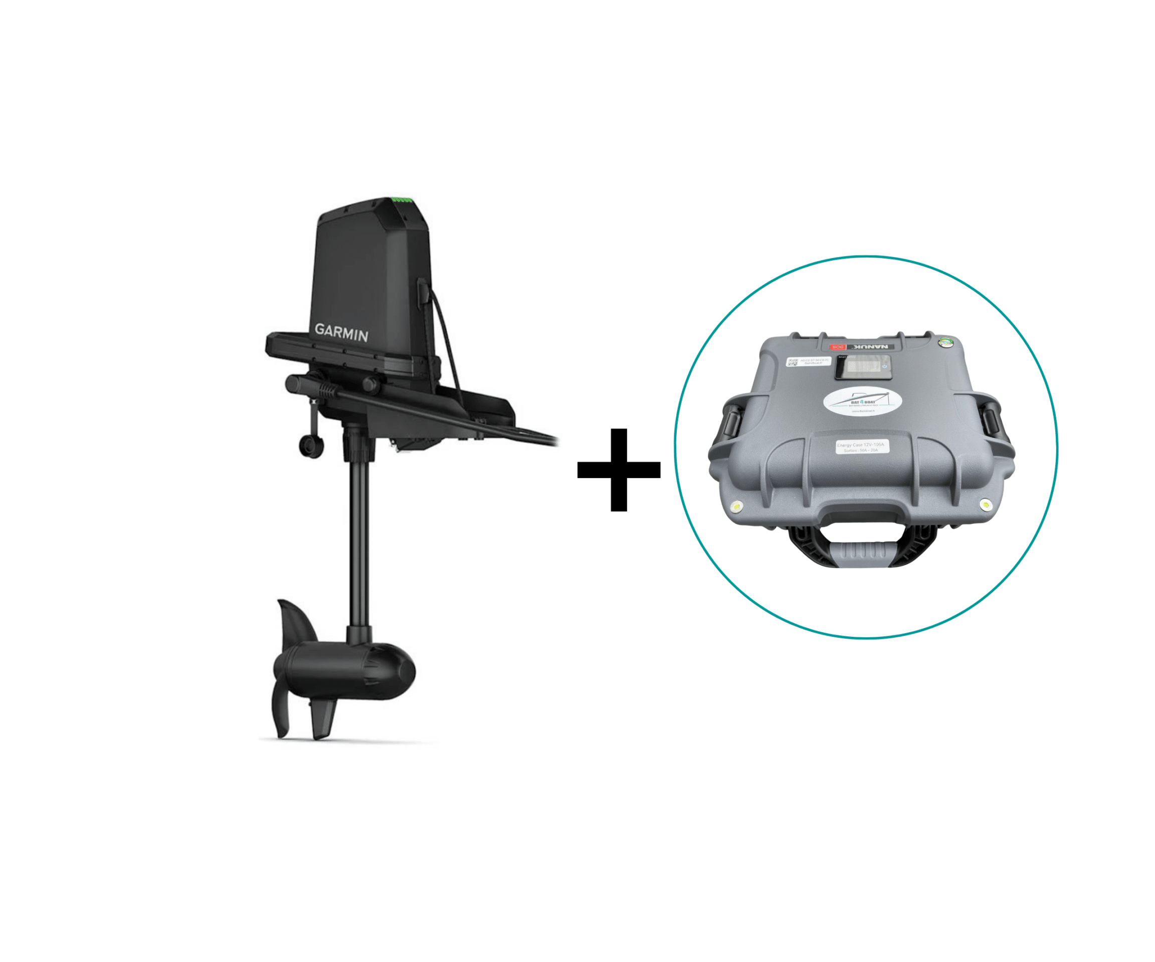 Ensemble Garmin Force Current + Valise Bat4Boat 105Ah